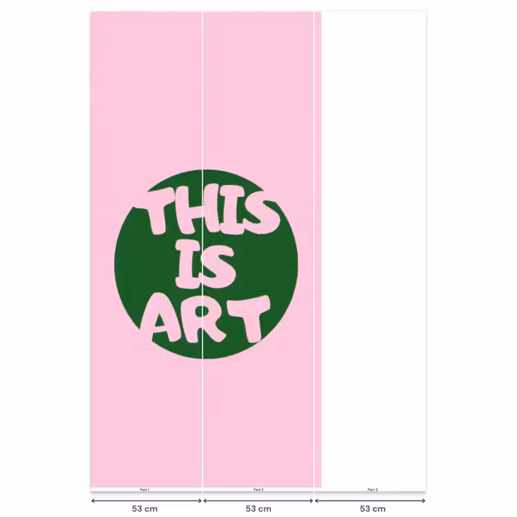 Behang - This is art - Tekst - Cirkel - Groen — 6