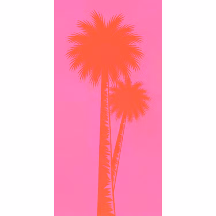 Behang - Palmbomen - Modern - Roze — 2