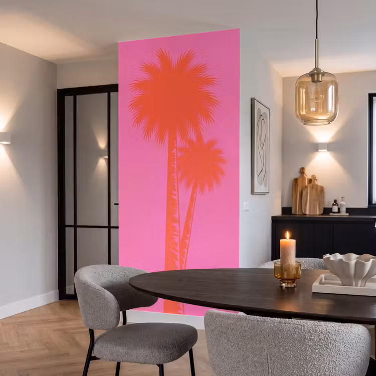 Behang - Palmbomen - Modern - Roze — 5