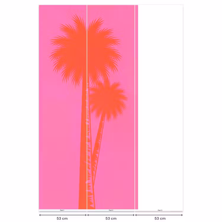 Behang - Palmbomen - Modern - Roze — 6