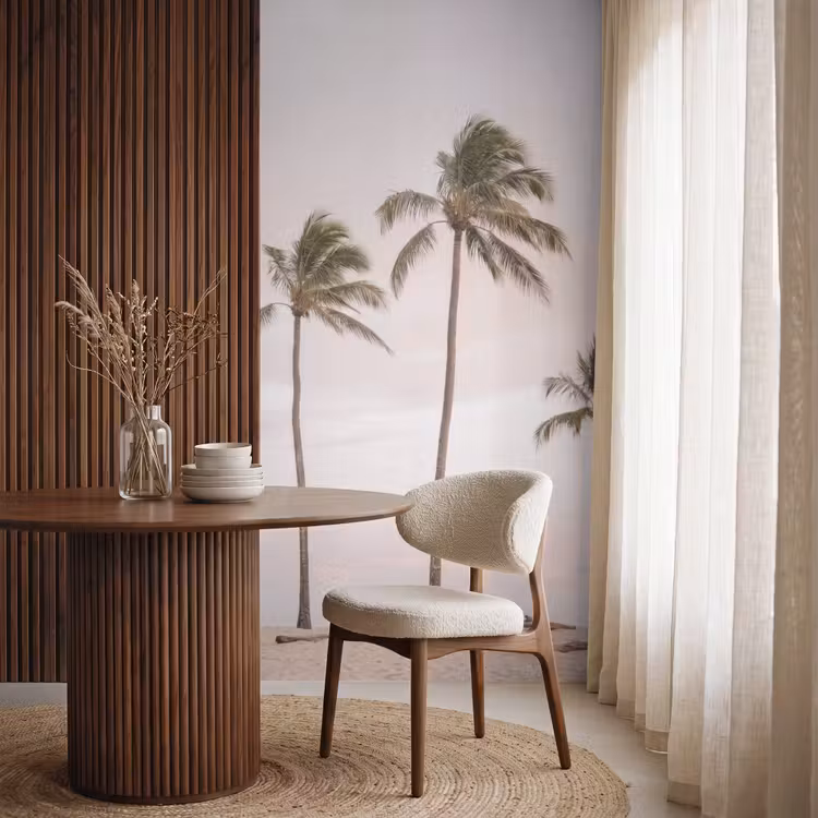 Behang - Palmbomen - Zonsondergang - Roze — 4