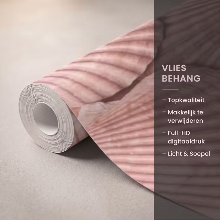 Behang - Schelpen - Patroon - Roze — 3