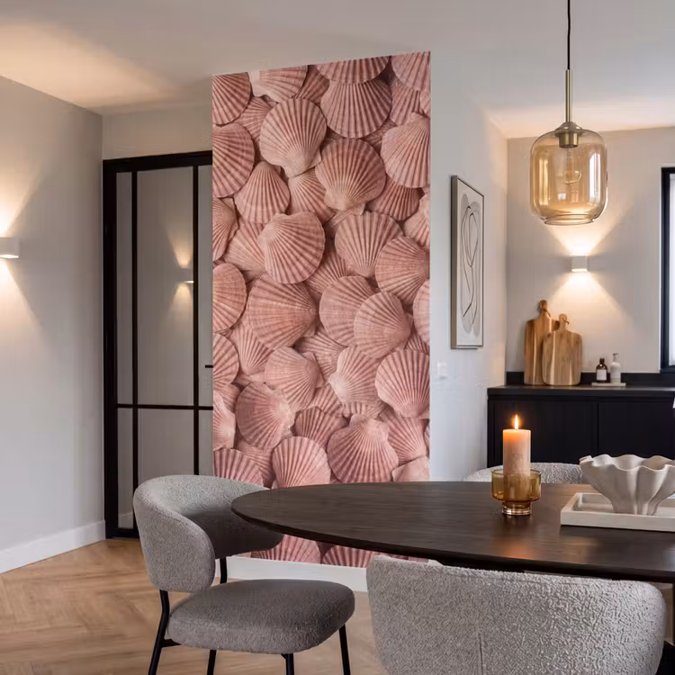Behang - Schelpen - Patroon - Roze — 5