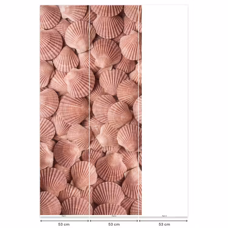 Behang - Schelpen - Patroon - Roze — 6