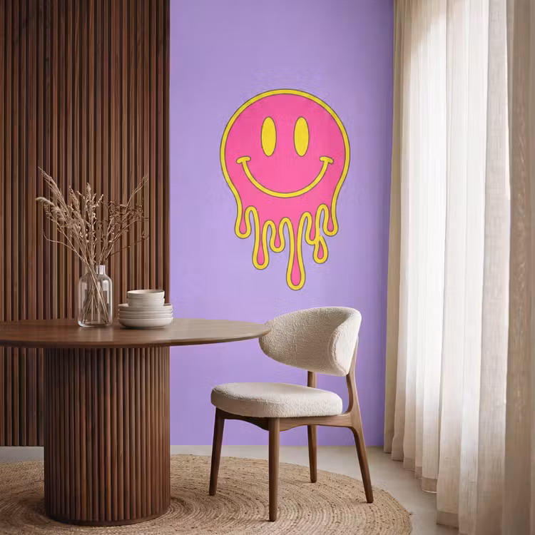 Behang - Smiley - Drip - Neon — 4