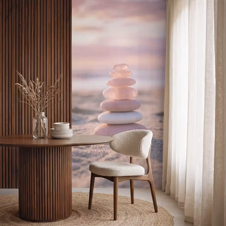 Behang - Stenen - Zand - Roze — 4