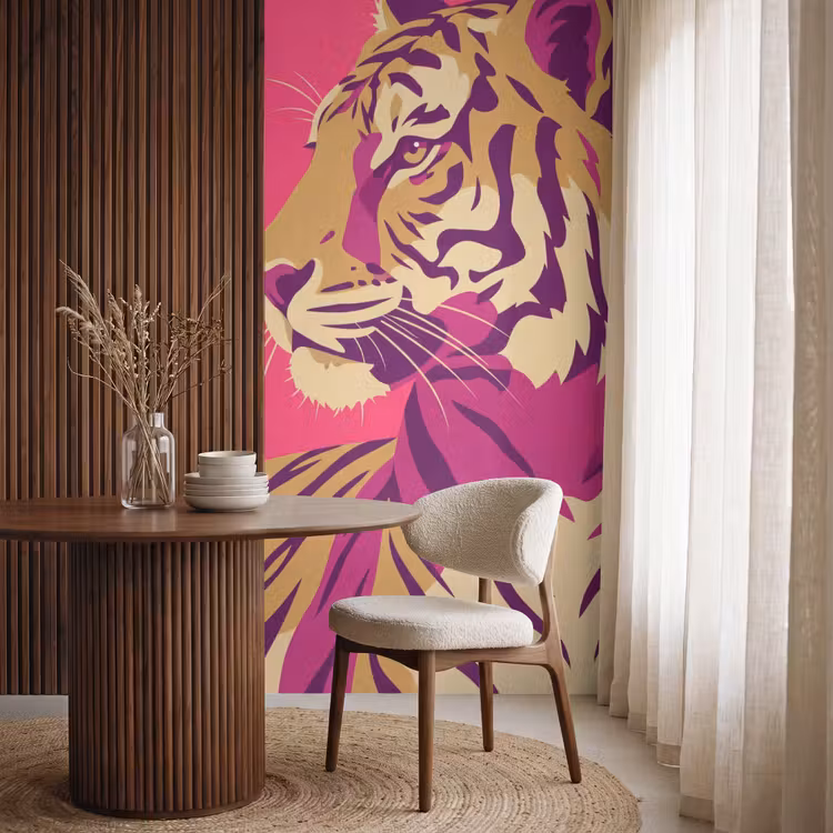 Behang - Tijger - Modern - Neon — 4
