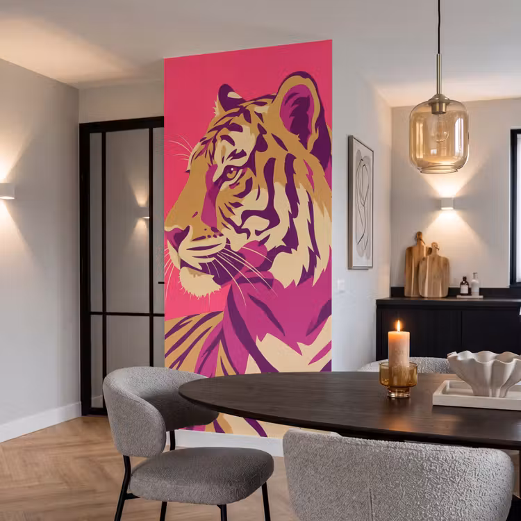 Behang - Tijger - Modern - Neon — 5