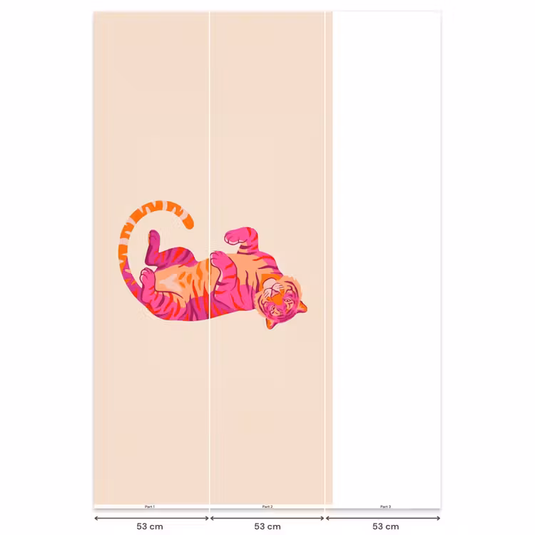 Behang - Tijger - Roze - Oranje — 6
