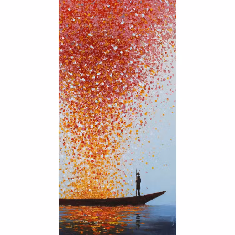 Behang - Wolk - Confetti - Boot - Wateroppervlakte — 2