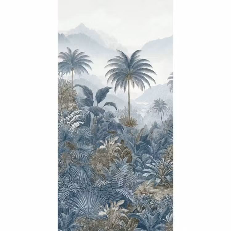 Behang - Jungle - Landschap - Blauw — 2