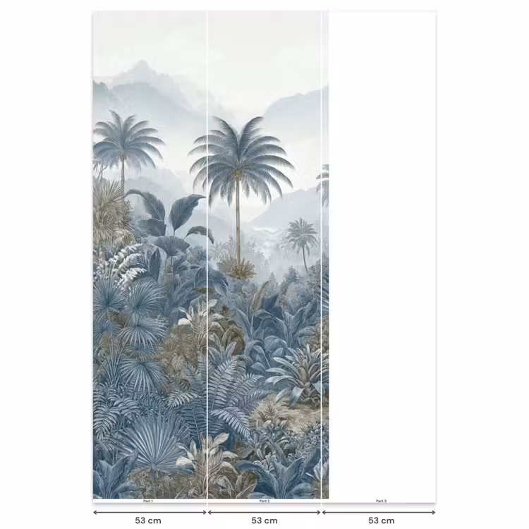 Behang - Jungle - Landschap - Blauw — 6