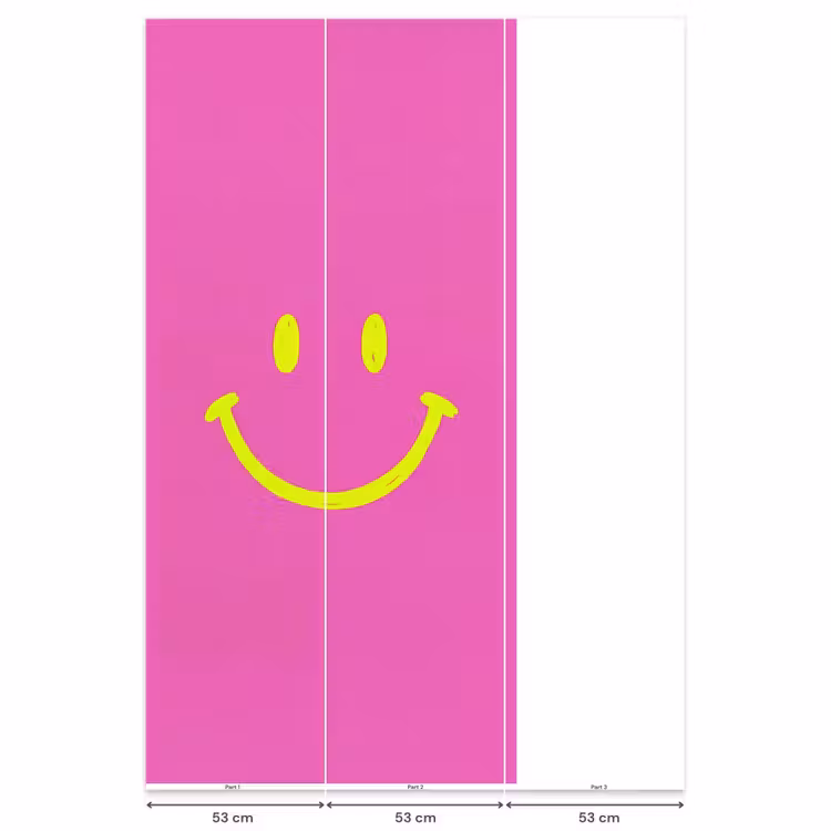 Behang - Smiley - Vrolijk - Roze — 6