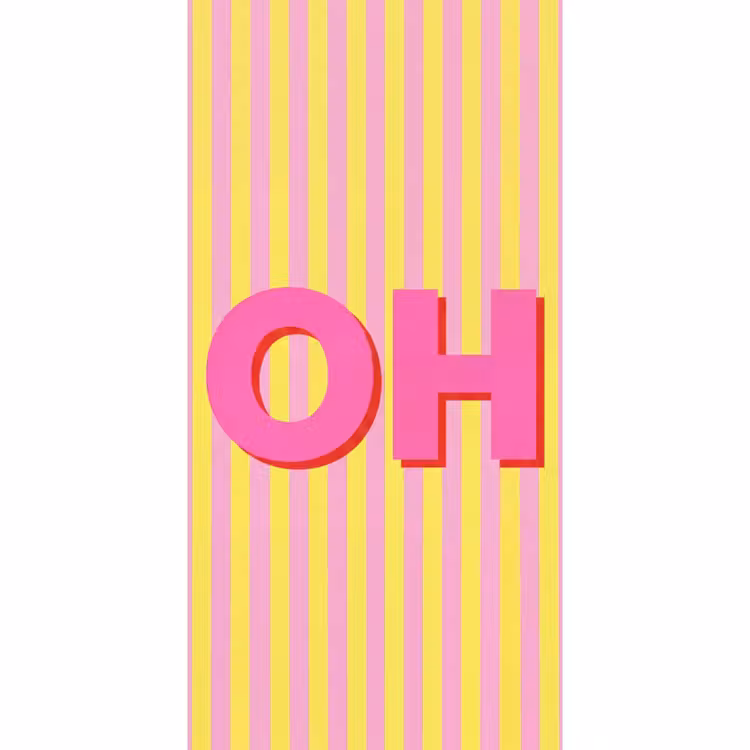 Behang - Tekst - Strepen - Roze — 2