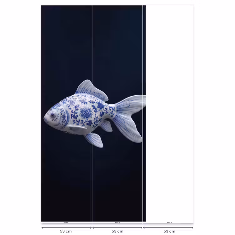 Behang - Porselein - Goudvis - Delfts - Blauw — 6