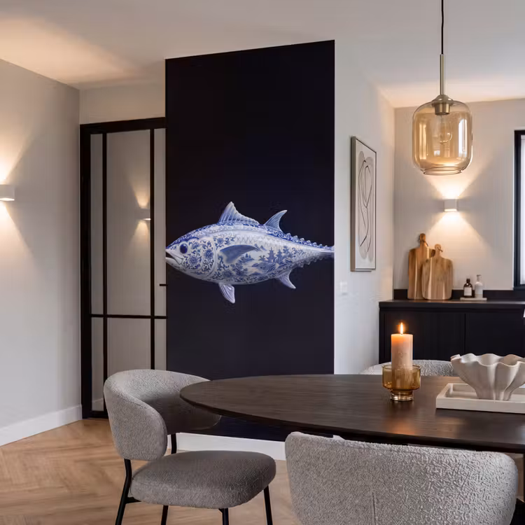 Behang - Porselein - Tonijn - Delfts - Blauw — 5