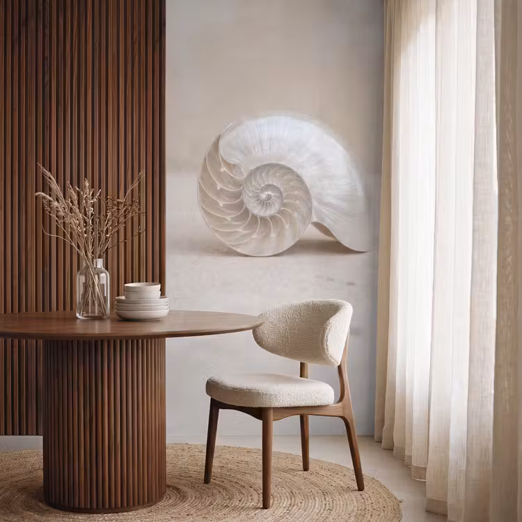 Behang - Schelp - Spiraal - Beige — 4