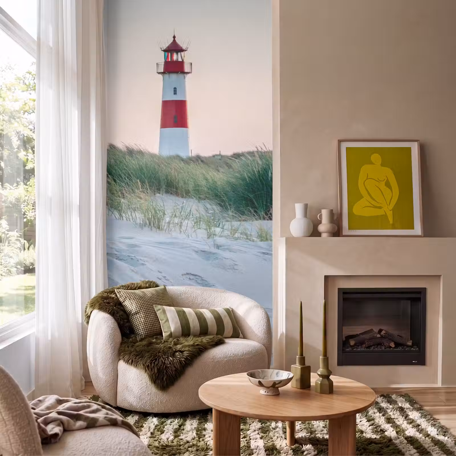 Behang - Vuurtoren - Natuur - Strand — 1