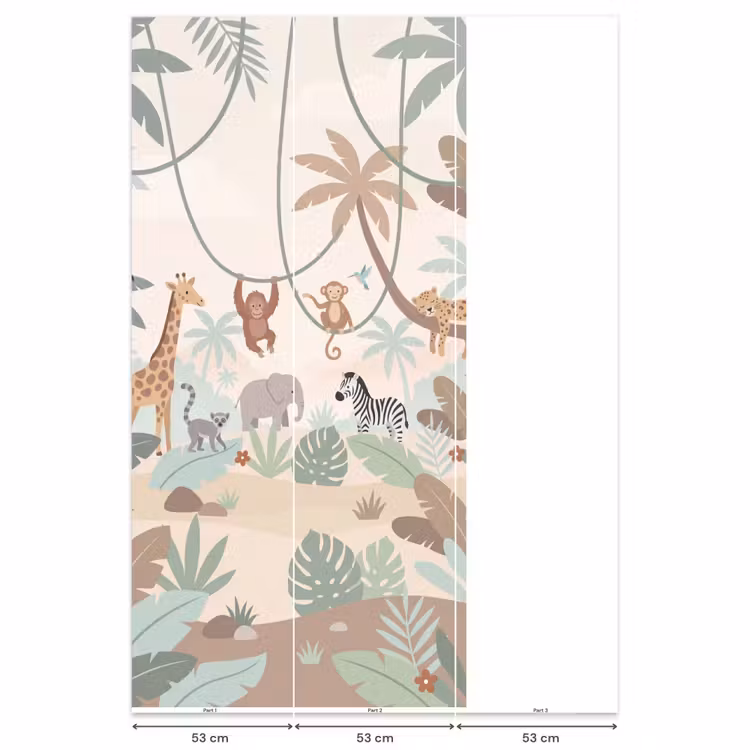 Behang - Jungle - Dieren - Groen — 6