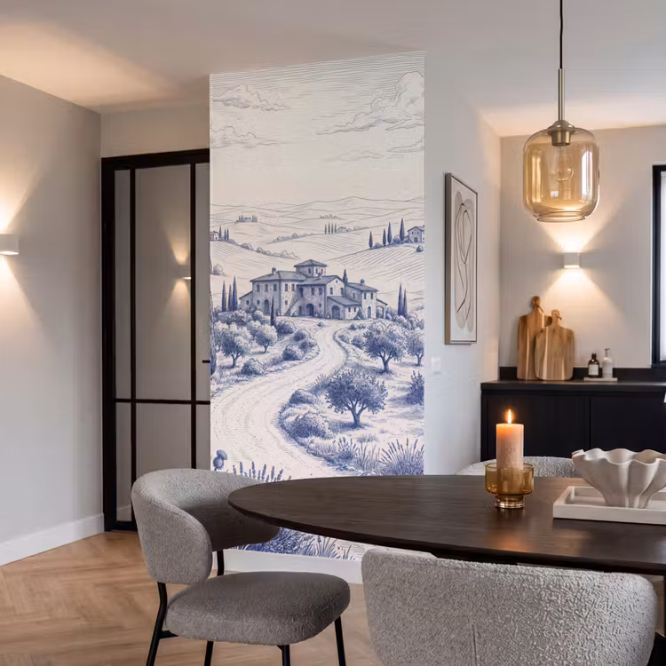 Behang - Rustiek - Landgoed - Blauw — 5