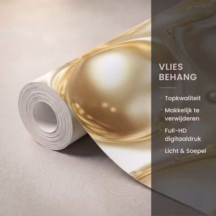 Behang - Vloeibaar - Druppels - Goud — 3