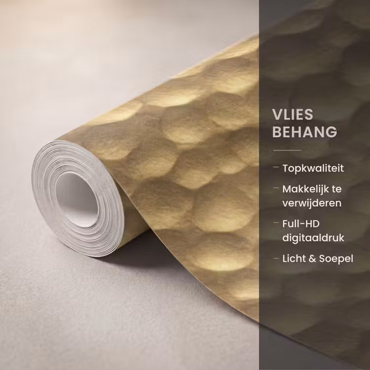 Behang - Metaal - Dynamisch - Goud — 3