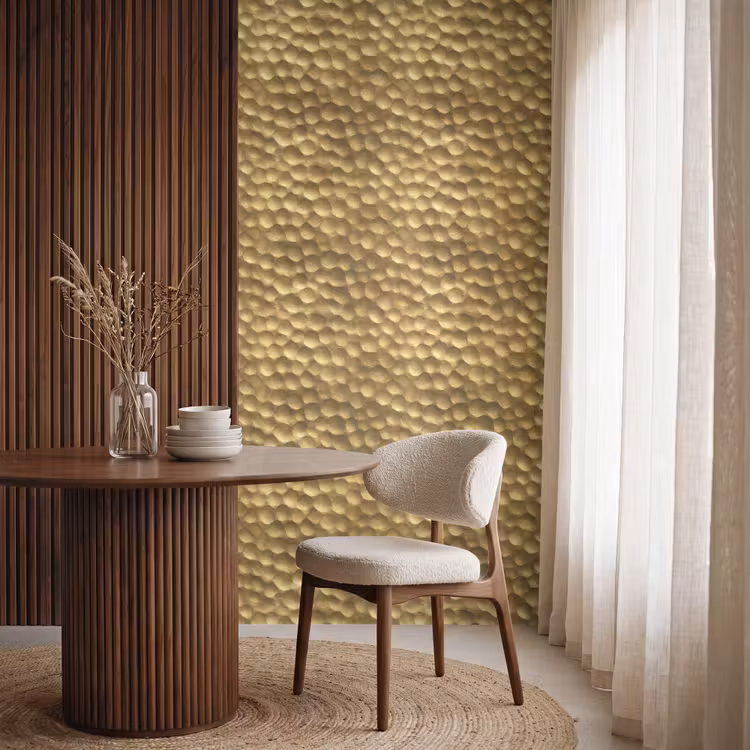 Behang - Metaal - Dynamisch - Goud — 4