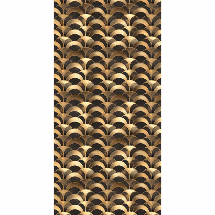 Behang - Schubben - Structuur - Goud — 2