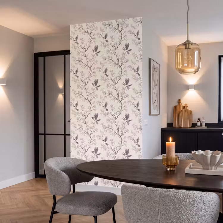 Behang - Takken - Vogels - Beige — 5