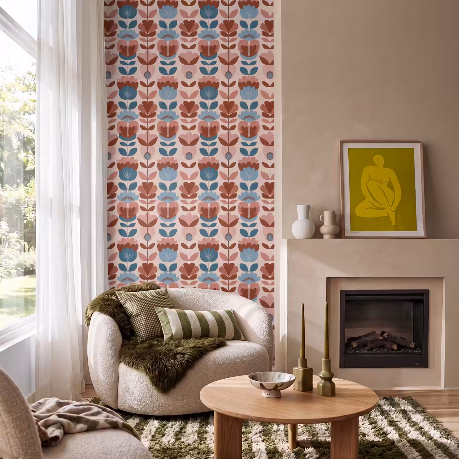 Behang - Vintage - Motief - Kleurrijk — 1