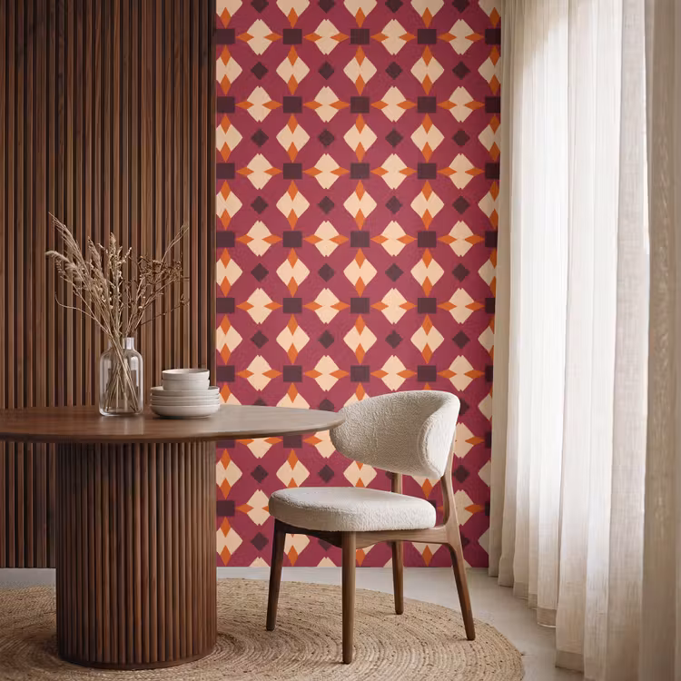 Behang - Retro - Patroon - Kleurrijk — 4