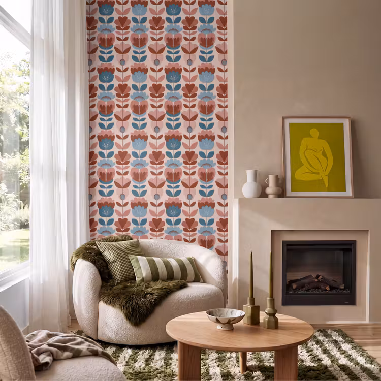 Behang - Vintage - Motief - Kleurrijk — 1
