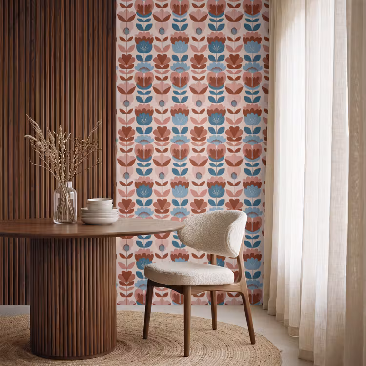 Behang - Vintage - Motief - Kleurrijk — 4