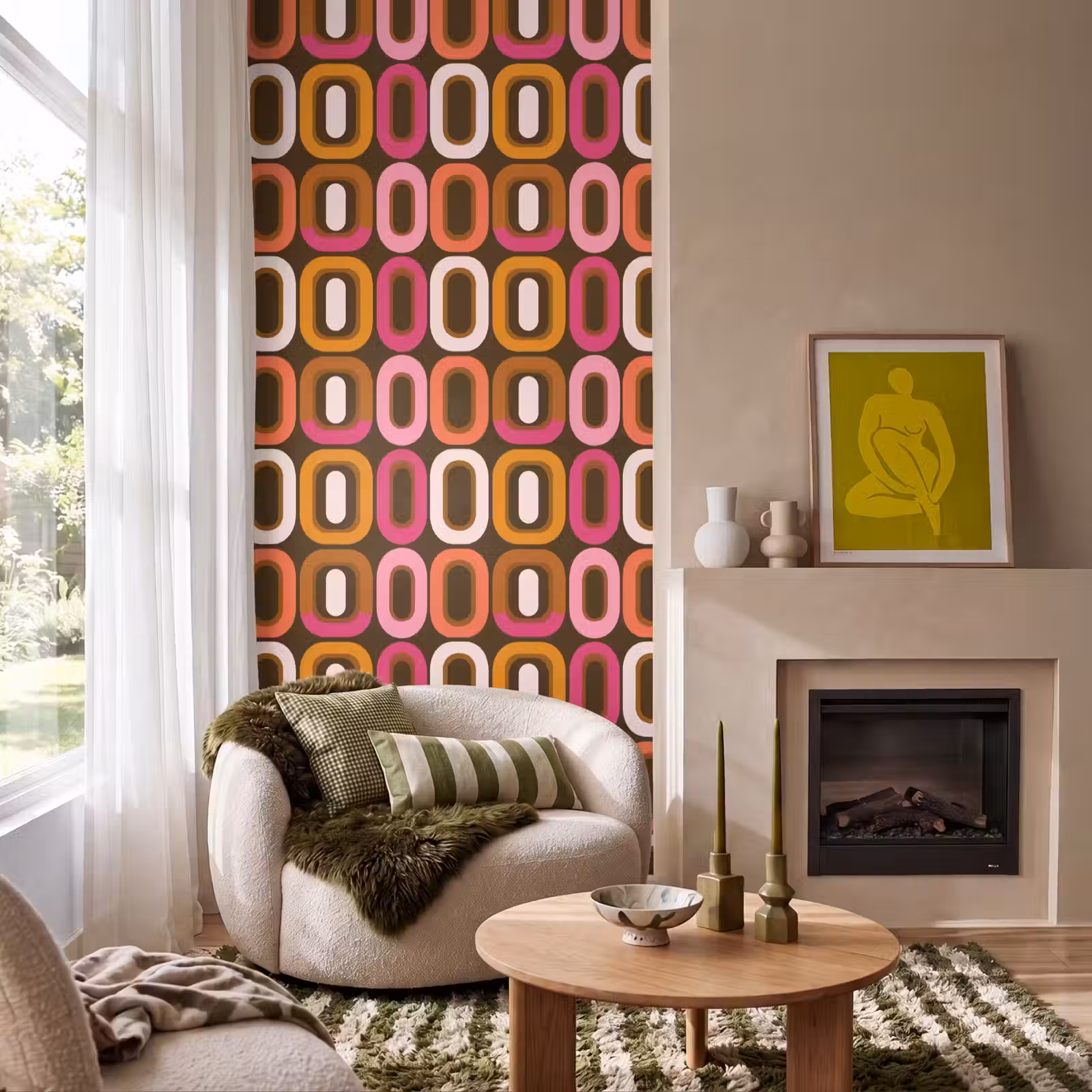 Behang - Modern - Retro - Kleurrijk — 1