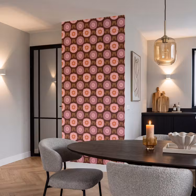 Behang - Retro - Madelief - Roze — 5