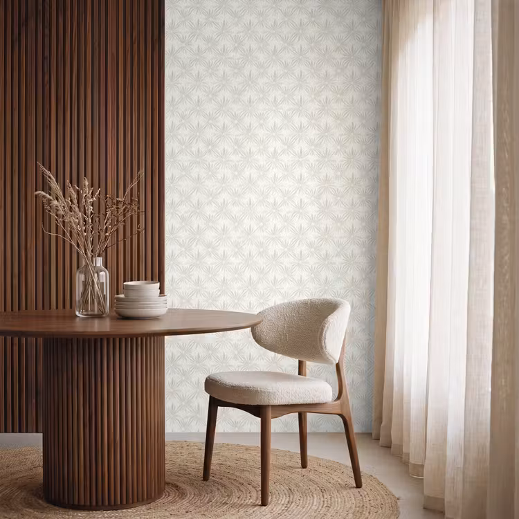 Behang - Patroon - Bloemen - Beige — 4