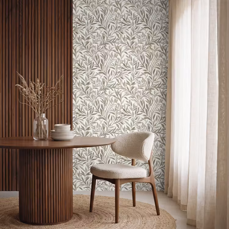 Behang - Takken - Botanisch - Taupe — 4