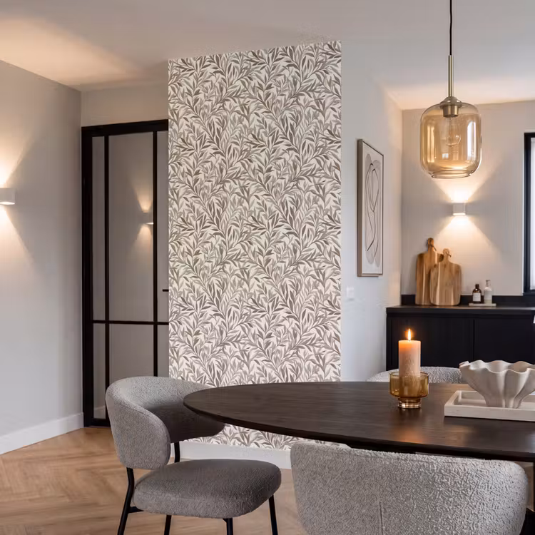 Behang - Takken - Botanisch - Taupe — 5