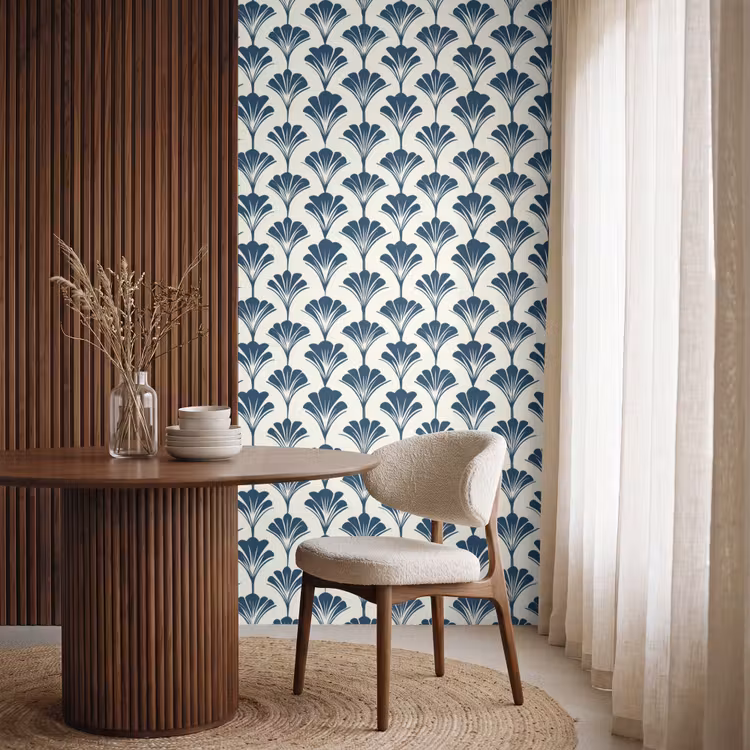 Behang - Klassiek - Motief - Blauw — 4