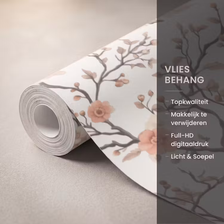 Behang - Kersenbloesem - Mus - Roze — 3