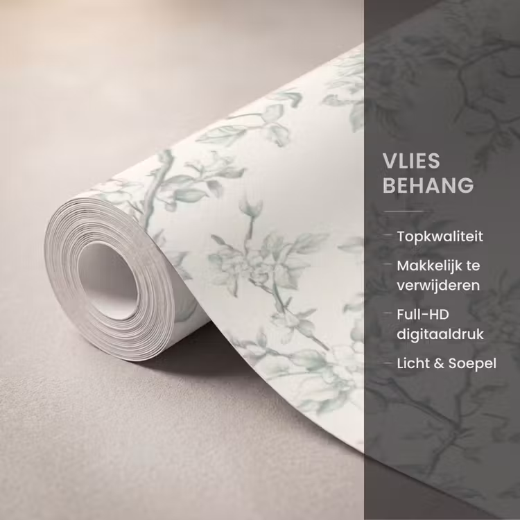 Behang - Klassiek - Vogels - Groen — 3