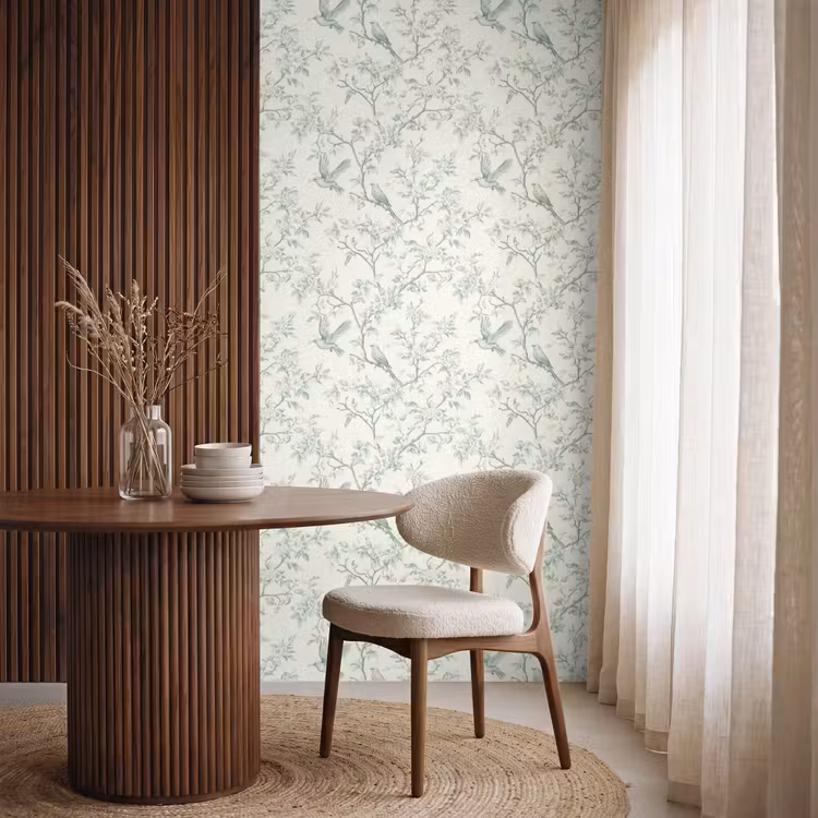 Behang - Klassiek - Vogels - Groen — 4