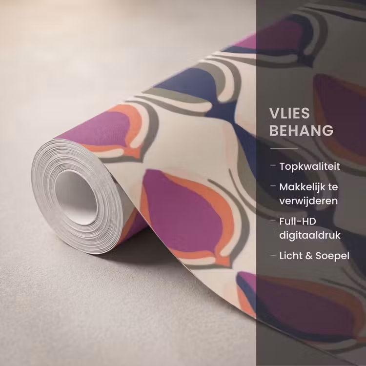 Behang - Vintage - Retro - Kleurrijk — 3
