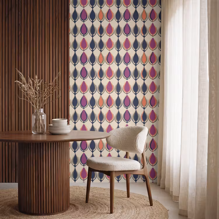Behang - Vintage - Retro - Kleurrijk — 4
