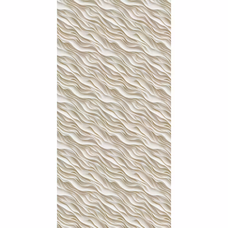 Behang - Golven - Wit - Minimalistisch — 2