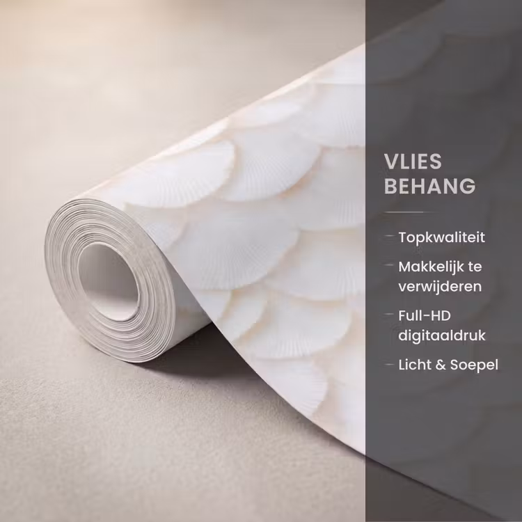 Behang - Schubben - Wit - Elegant — 3