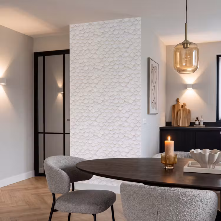 Behang - Schubben - Wit - Elegant — 5