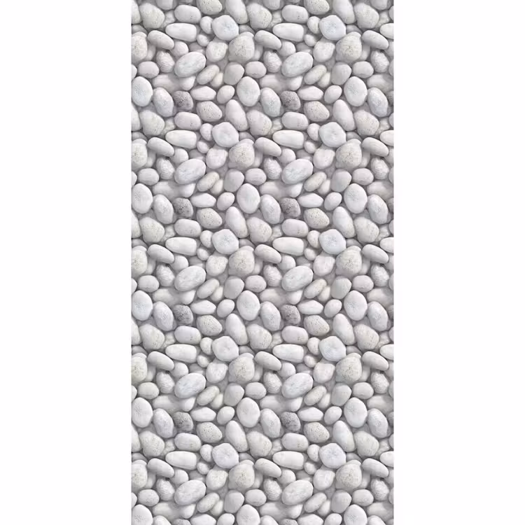 Behang - Steentjes - Grijs - Ovaal — 2