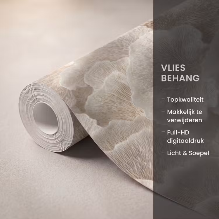 Behang - Waaierstructuren - Beige - Vezeltextuur — 3