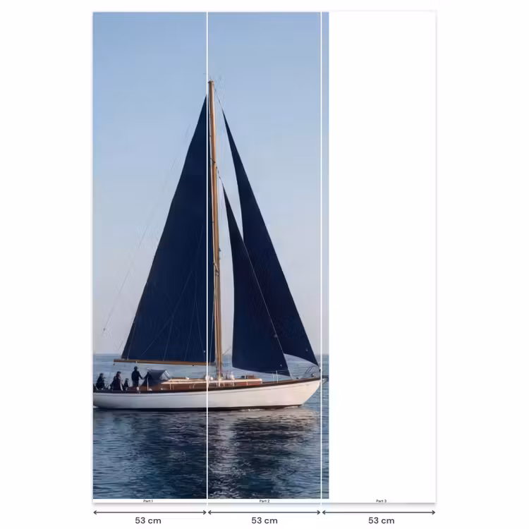 Behang - Zeilboot - Zee - Blauw — 6